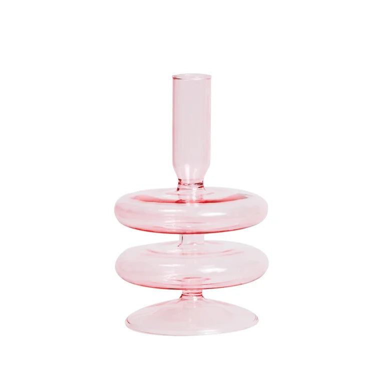 Glass Taper Candle Holder