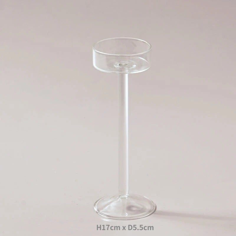 Crystal Glass Tealight Holder Set