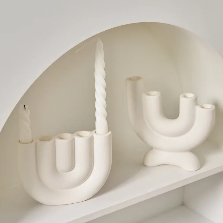 Ceramic Candlestick Holder