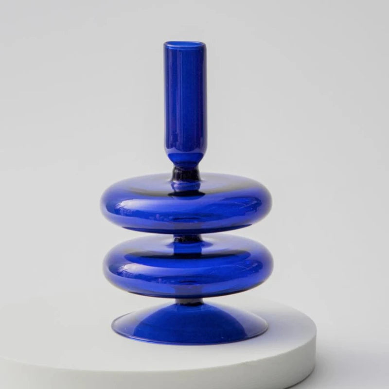 Glass Taper Candle Holder