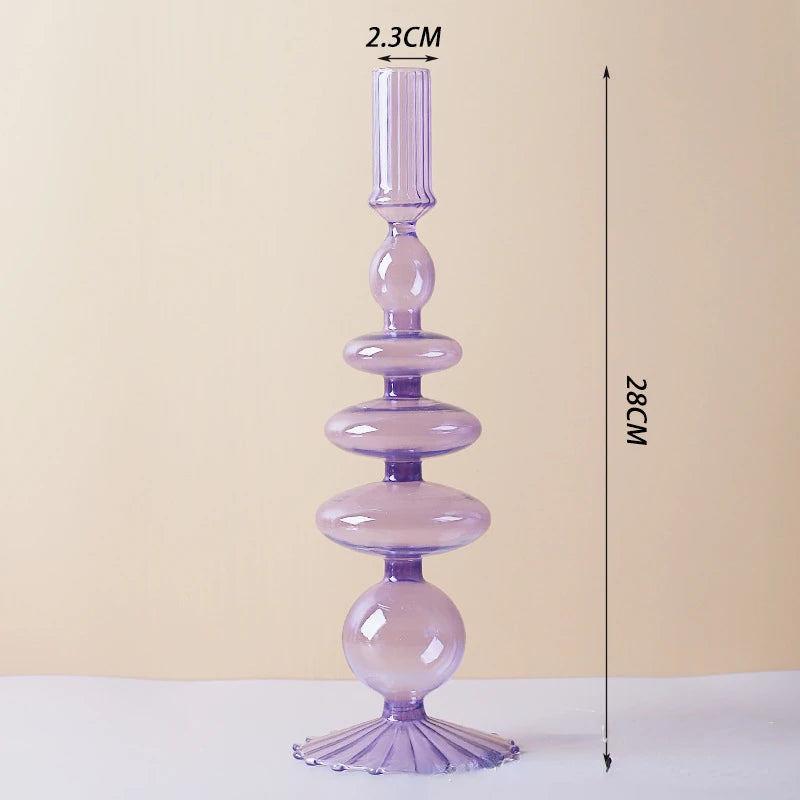 Glass Taper Candle Holder