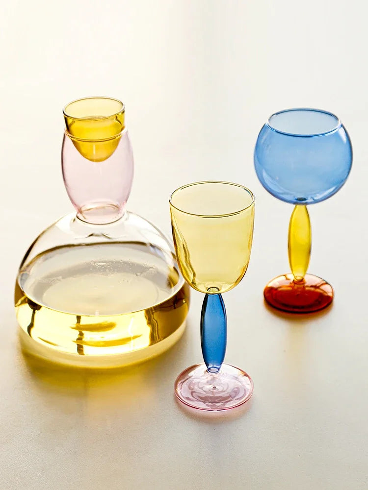 Colored Goblet Wine Glass