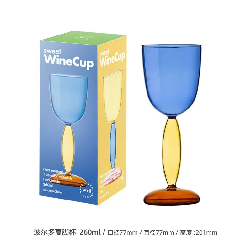Colored Goblet Wine Glass