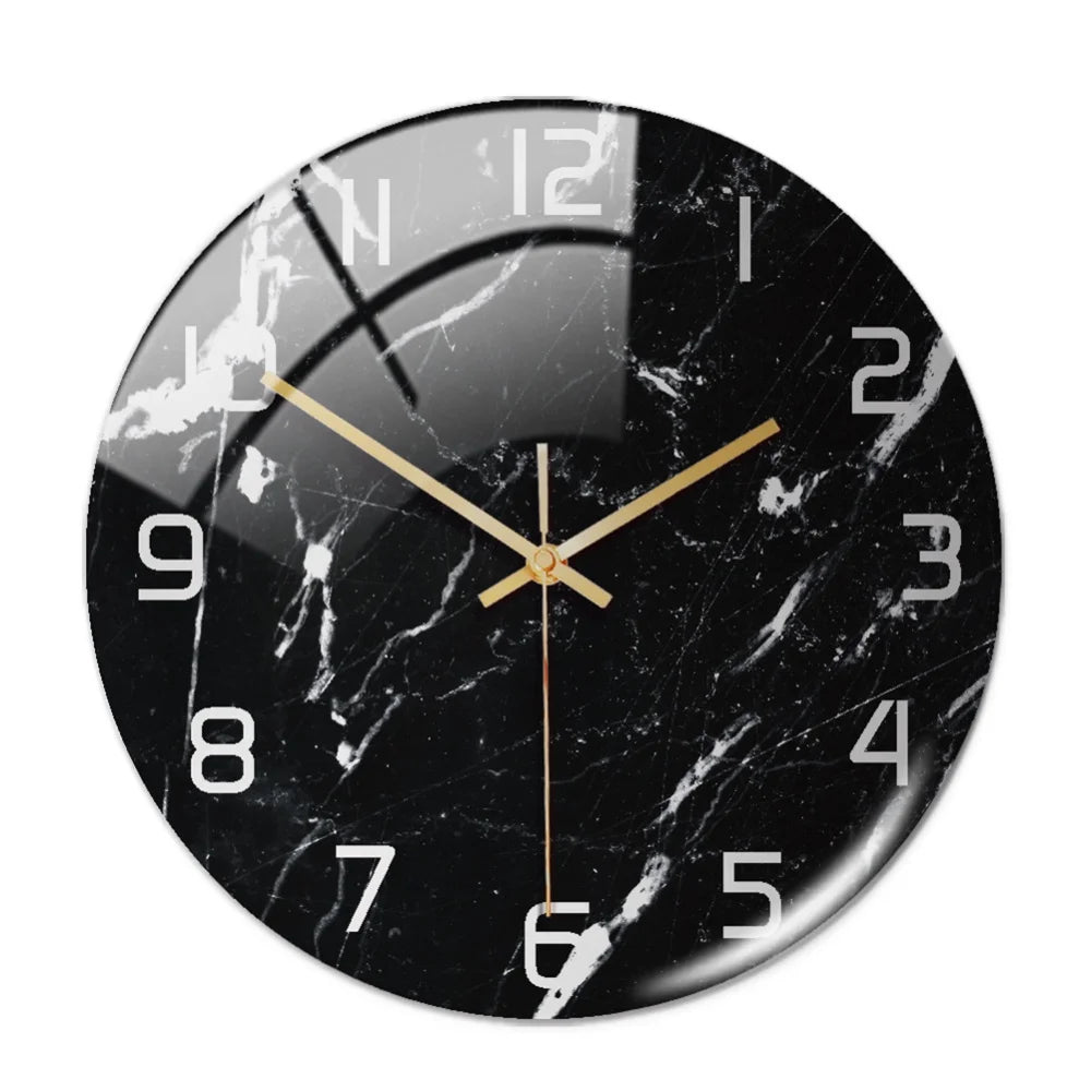 30CM Round Marble Wall Clock