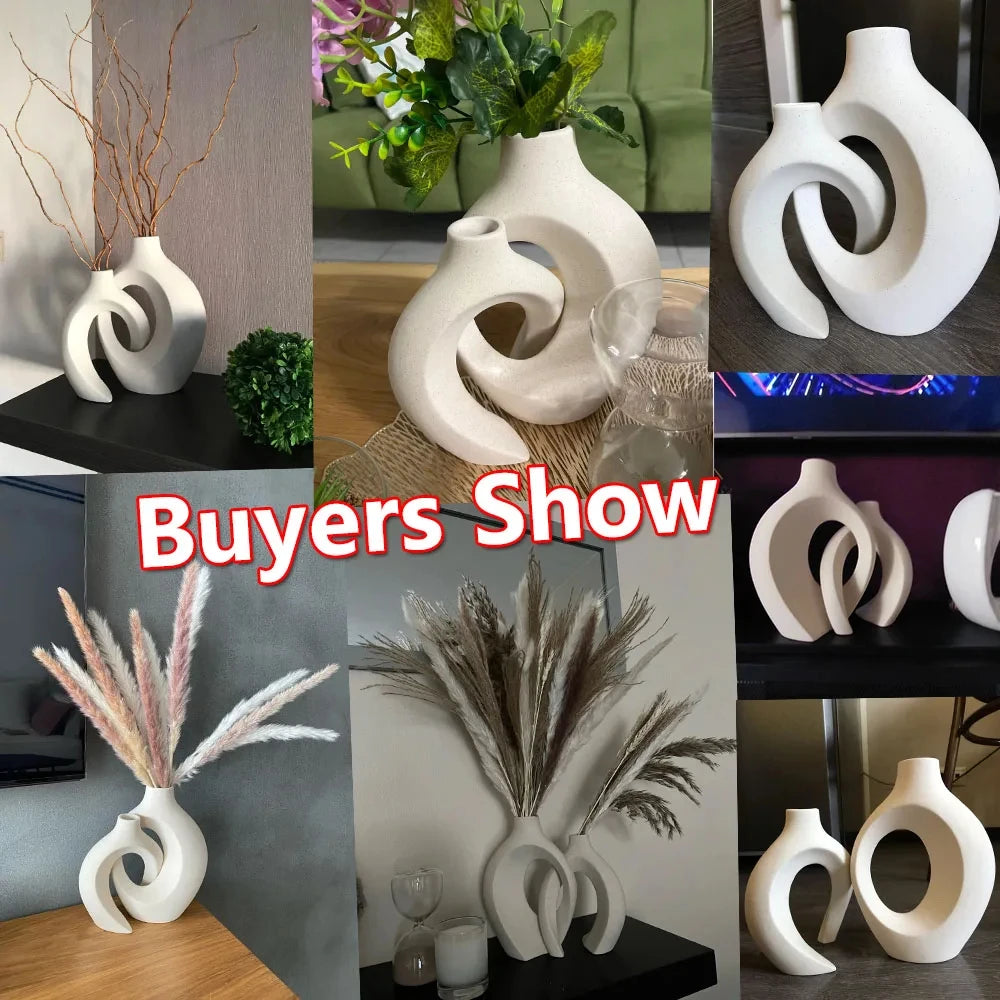 Large Luxury Ceramic Vase Set