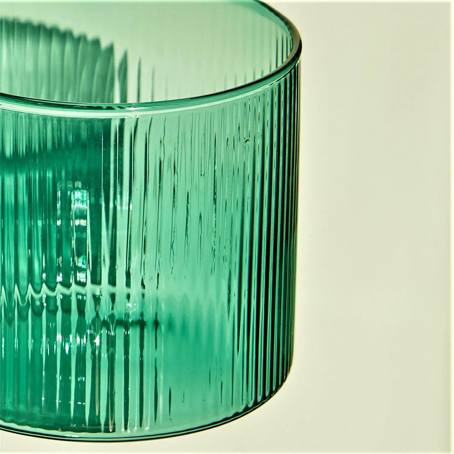 Ripple Glass Mug with Colorful Handle