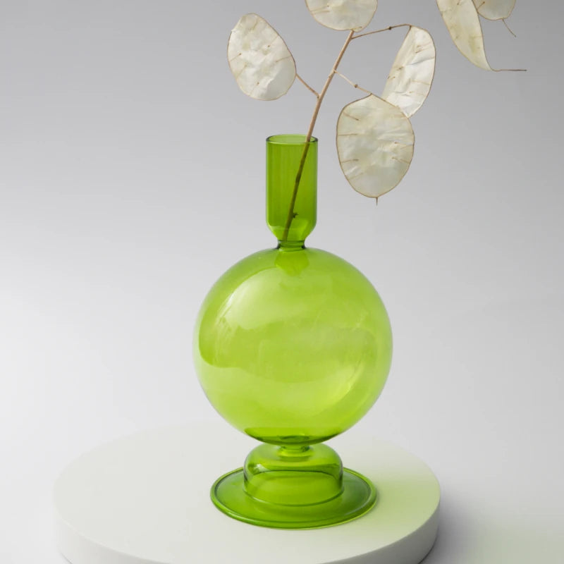 Glass Taper Candle Holder