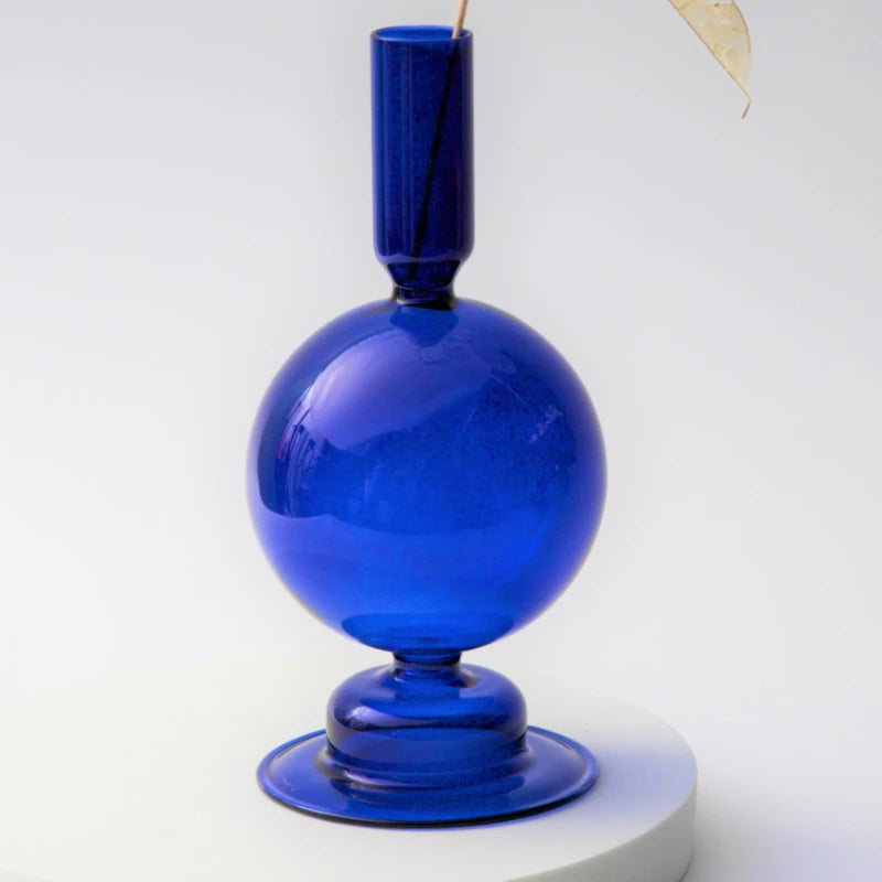 Glass Taper Candle Holder