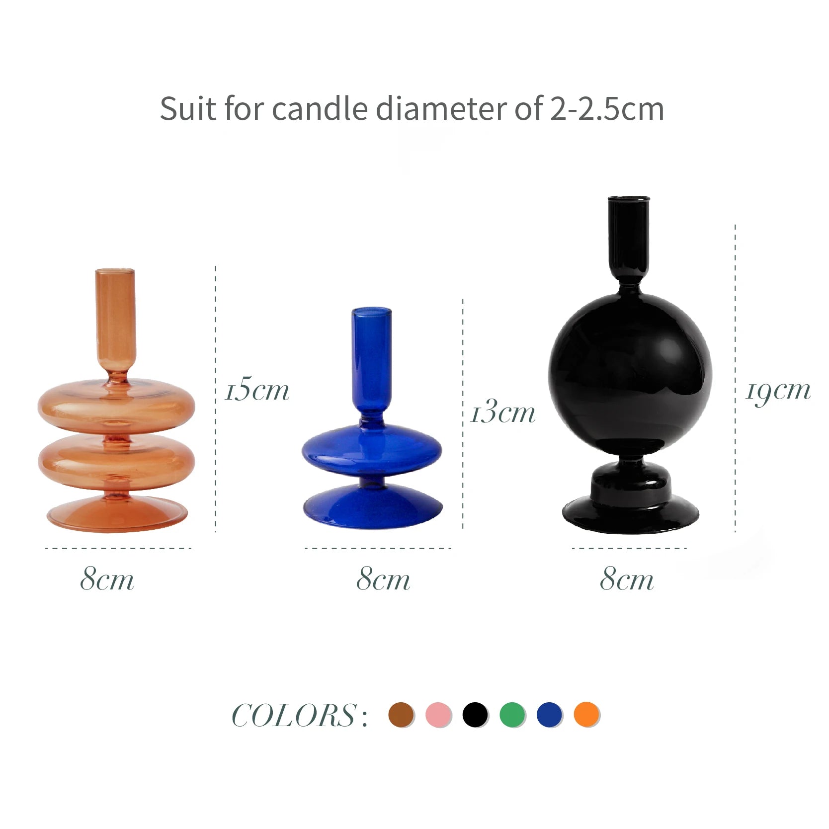 Glass Taper Candle Holder