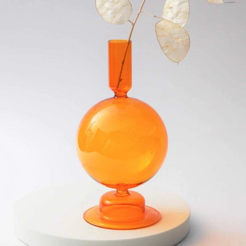 Glass Taper Candle Holder