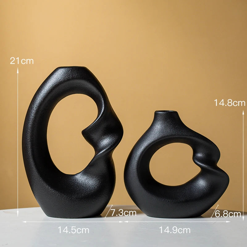 Matte Ceramic Vase Set of 2