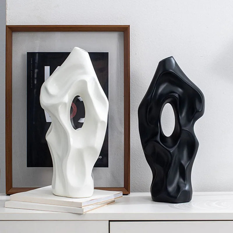 37cm Abstract Nordic Ceramic Vase