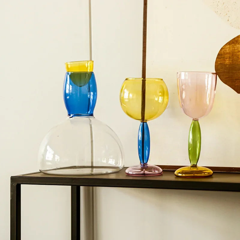 Colored Goblet Wine Glass