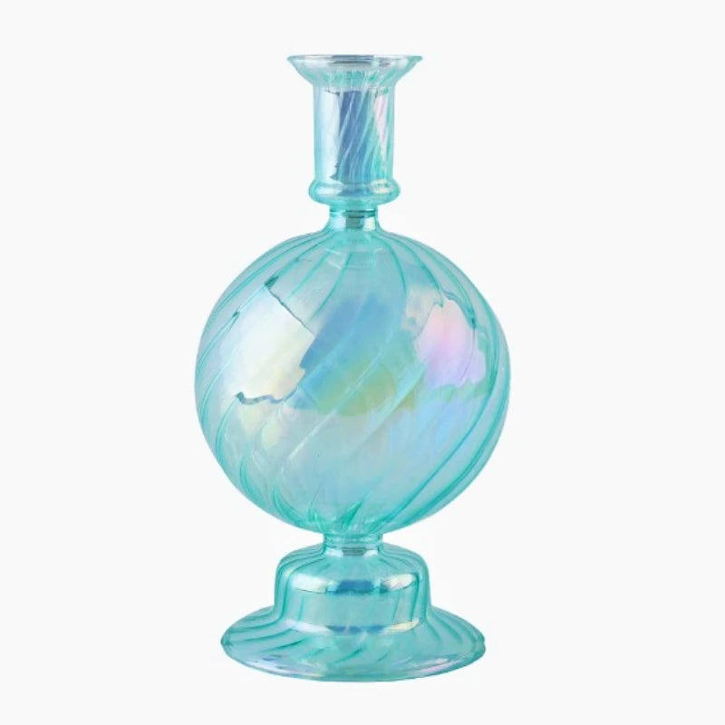 Retro Glass Candlestick Holder