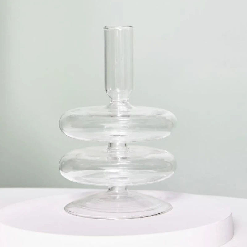 Glass Taper Candle Holder