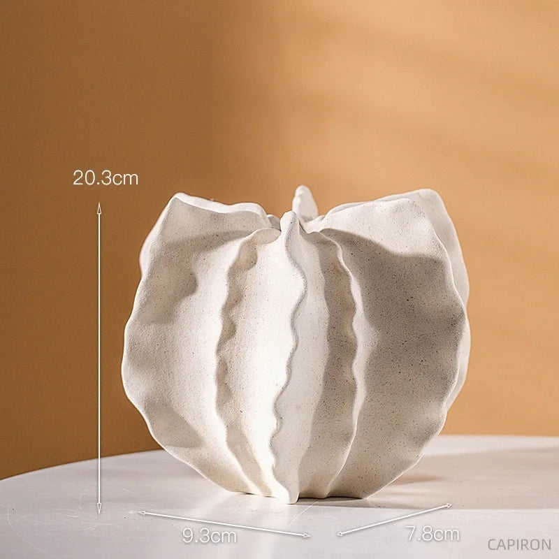 Irregular Ceramic Vase for Pampas Grass