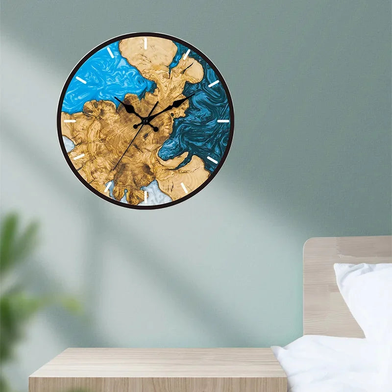 Wood Grain Acrylic Silent Wall Clock