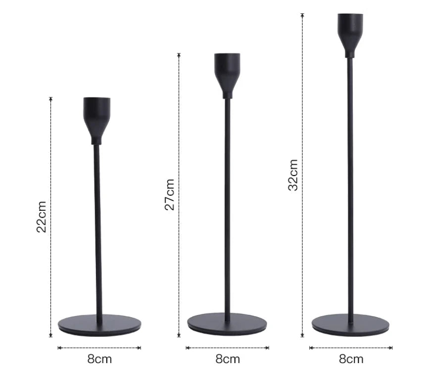 Elegant Gold Candle Holder Set