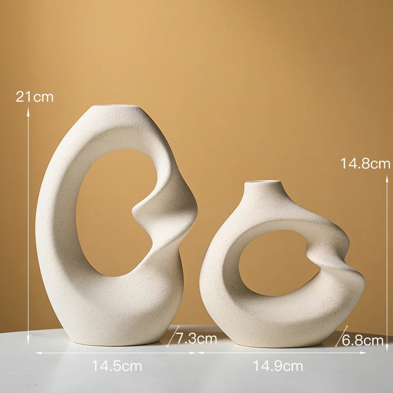 Matte Ceramic Vase Set of 2