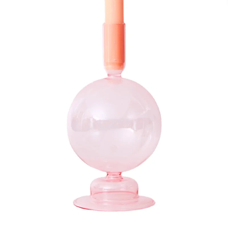 Glass Taper Candle Holder