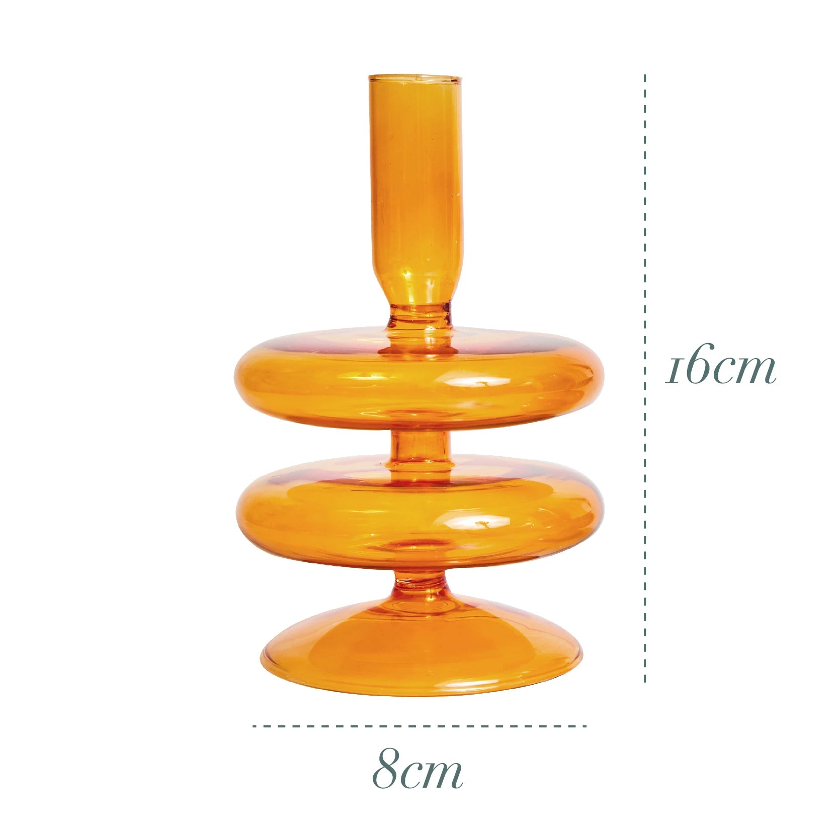 Glass Taper Candle Holder