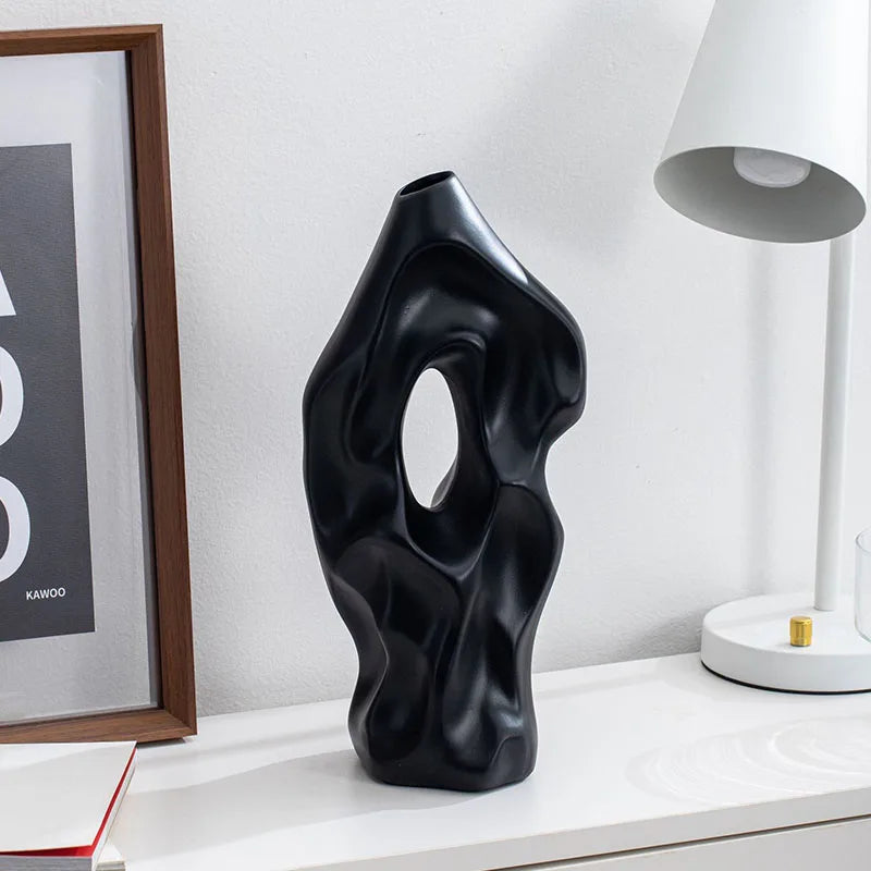 37cm Abstract Nordic Ceramic Vase