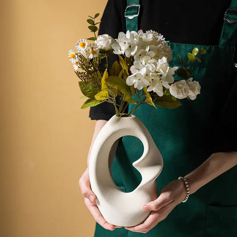 Matte Ceramic Vase Set of 2