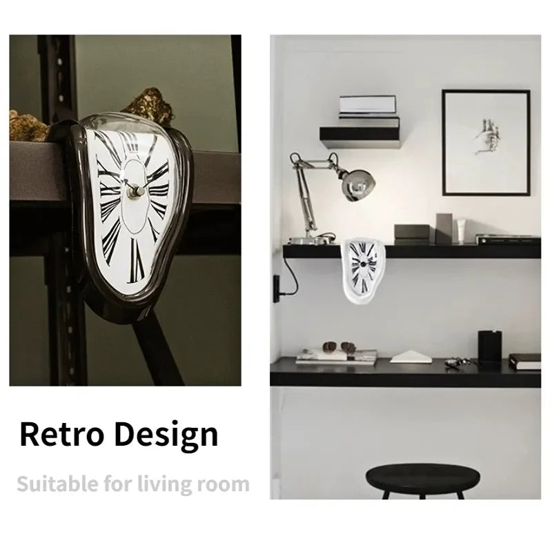 Surrealistic Melting Wall Clock - Dali-Inspired