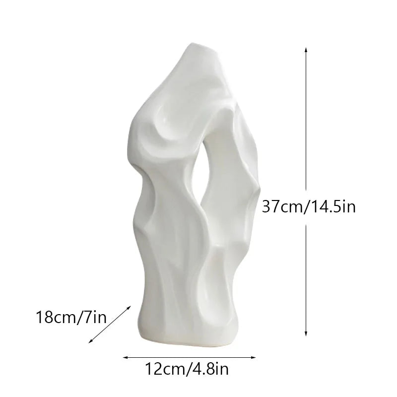 37cm Abstract Nordic Ceramic Vase