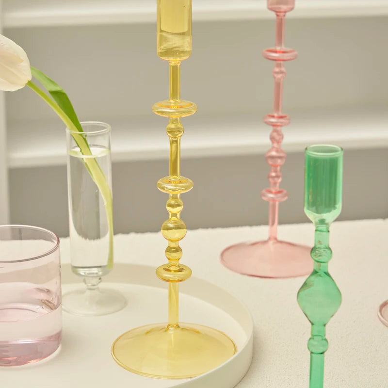 Slim Glass Candle Holder