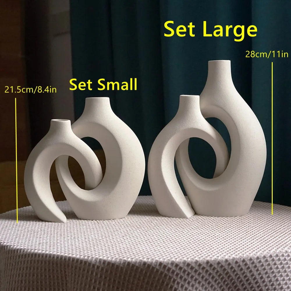 Large Luxury Ceramic Vase Set