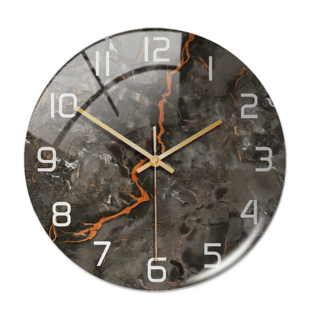 30CM Round Marble Wall Clock