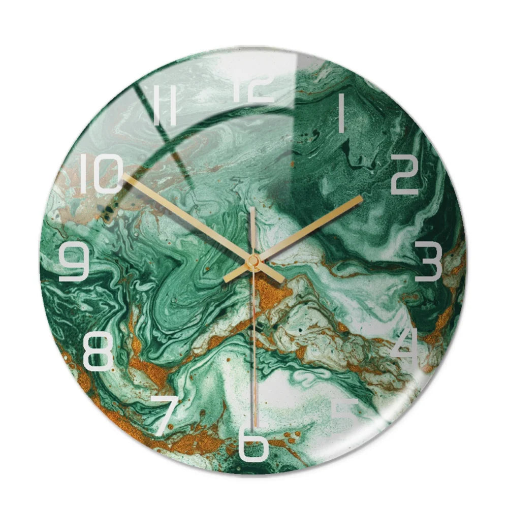 30CM Round Marble Wall Clock