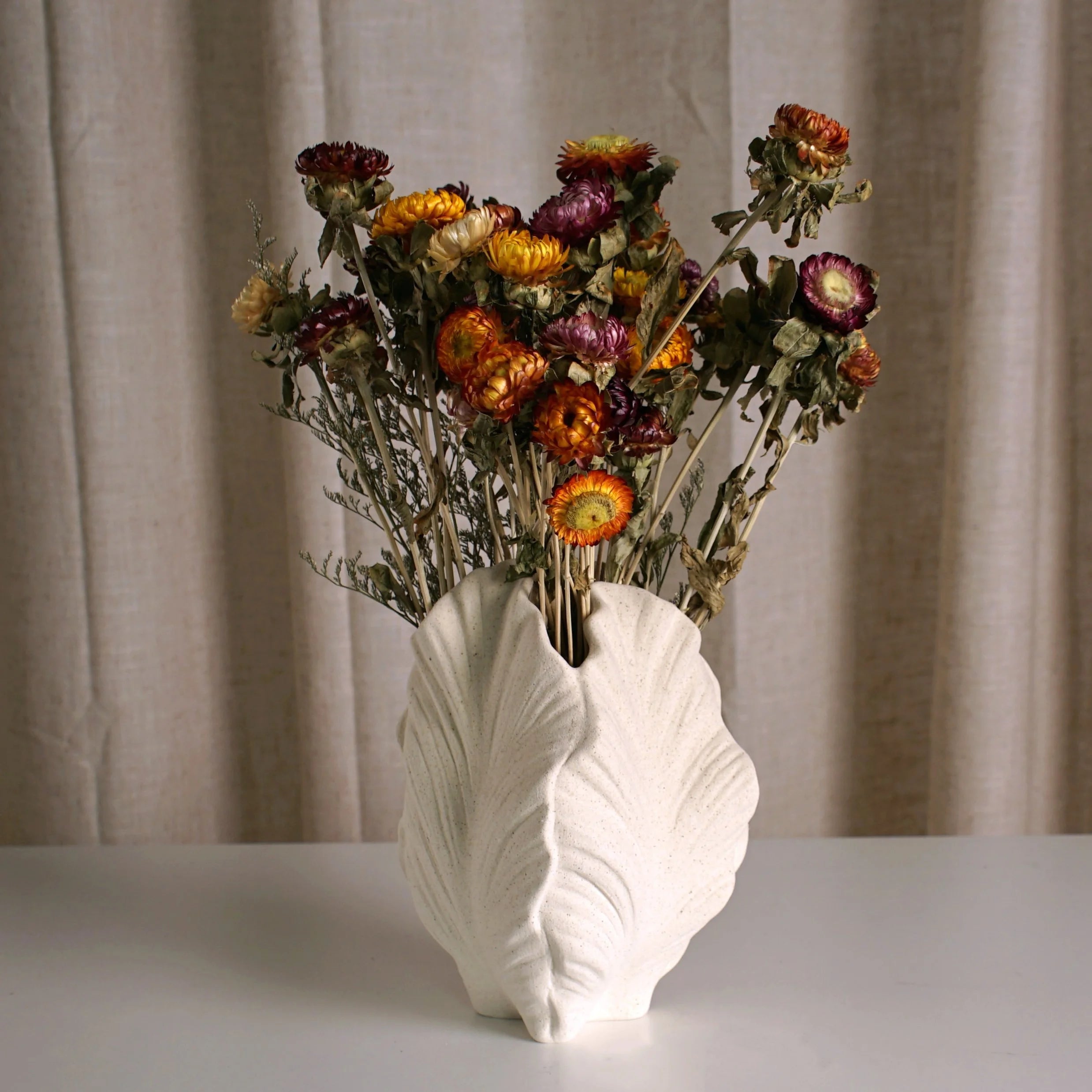 Irregular Ceramic Vase for Pampas Grass