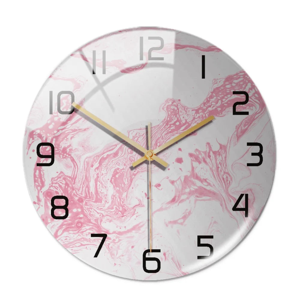 30CM Round Marble Wall Clock