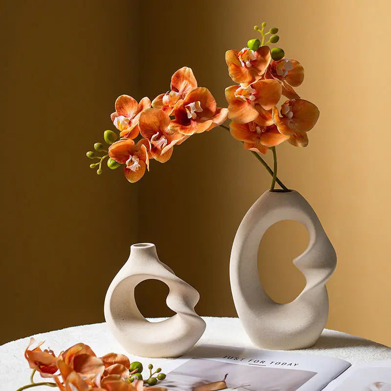 Matte Ceramic Vase Set of 2